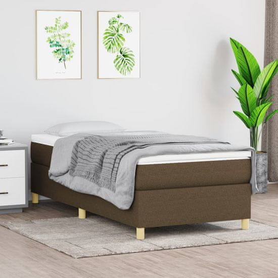 Petromila vidaXL Boxspring posteľ s matracom tmavohnedá 90x190 cm látka