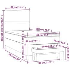 Petromila vidaXL Boxspring posteľ s matracom čierna 80x200 cm umelá koža