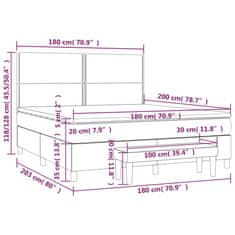 Petromila vidaXL Boxspring posteľ s matracom bledosivá 180x200 cm látka