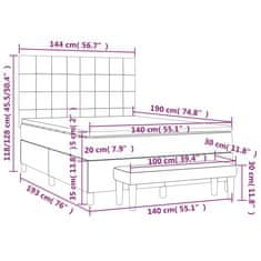 Petromila vidaXL Boxspring posteľ s matracom tmavohnedá 140x190 cm látka