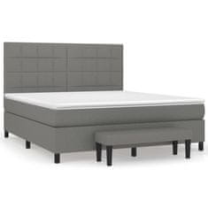 Petromila vidaXL Boxspring posteľ s matracom tmavosivá 180x200 cm látka