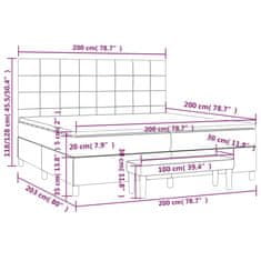 Petromila vidaXL Boxspring posteľ s matracom modrá 200x200 cm látka