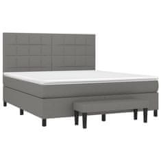 Petromila vidaXL Boxspring posteľ s matracom tmavosivá 180x200 cm látka