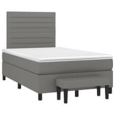 Petromila vidaXL Boxspring posteľ s matracom, tmavosivá 120x190 cm, látka