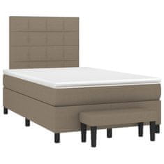 Petromila vidaXL Boxspring posteľ s matracom sivohnedý 120x200 cm látka