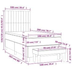 Petromila vidaXL Boxspring posteľ s matracom čierna 100x200 cm látka