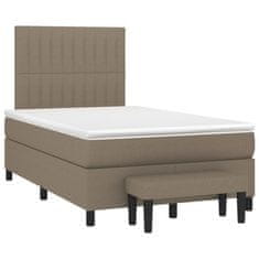 Petromila vidaXL Boxspring posteľ s matracom sivohnedý 120x200 cm látka