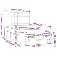 Petromila vidaXL Boxspring posteľ s matracom bledosivá 140x200 cm látka