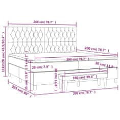 Petromila vidaXL Boxspring posteľ s matracom tmavohnedá 200x200 cm látka