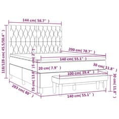 Petromila vidaXL Boxspring posteľ s matracom bledosivá 140x200 cm látka