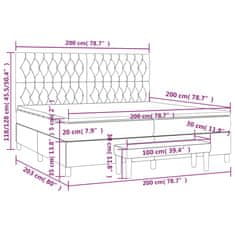 Petromila vidaXL Boxspring posteľ s matracom tmavosivá 200x200 cm látka