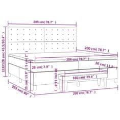 Petromila vidaXL Boxspring posteľ s matracom tmavosivá 200x200 cm látka