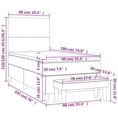 Petromila vidaXL Boxspring posteľ s matracom biela 90x190 cm umelá koža