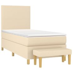 Petromila vidaXL Boxspring posteľ s matracom krémová 100x200 cm látka