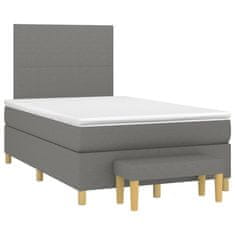 Petromila vidaXL Boxspring posteľ s matracom, tmavosivá 120x190 cm, látka