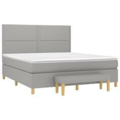 Petromila vidaXL Boxspring posteľ s matracom bledosivá 180x200 cm látka