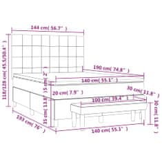 Petromila vidaXL Boxspring posteľ s matracom modrý 140x190 cm látka