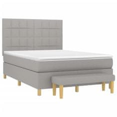 Petromila vidaXL Boxspring posteľ s matracom bledosivá 140x200 cm látka