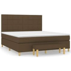 Petromila vidaXL Boxspring posteľ s matracom tmavohnedá 180x200 cm látka