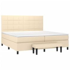 Petromila vidaXL Boxspring posteľ s matracom krémová 200x200 cm látka