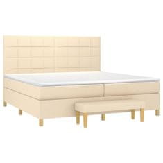 Petromila vidaXL Boxspring posteľ s matracom krémová 200x200 cm látka