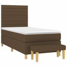 Petromila vidaXL Boxspring posteľ s matracom tmavohnedá 100x200 cm látka