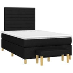 Petromila vidaXL Boxspring posteľ s matracom čierny 120x200 cm látka