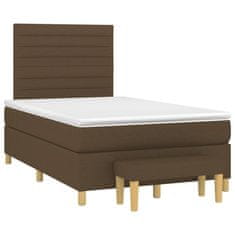 Petromila vidaXL Boxspring posteľ s matracom tmavohnedá 120x200 cm látka