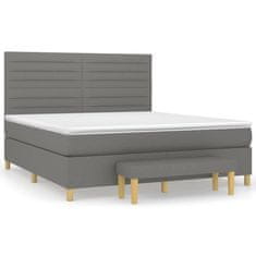 Petromila vidaXL Boxspring posteľ s matracom tmavosivá 160x200 cm látka