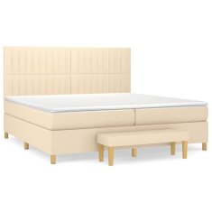 Petromila vidaXL Boxspring posteľ s matracom krémová 200x200 cm látka