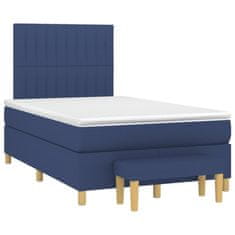 Petromila vidaXL Boxspring posteľ s matracom modrá 120x200 cm látka