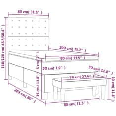 Petromila vidaXL Boxspring posteľ s matracom čierna 80x200 cm umelá koža