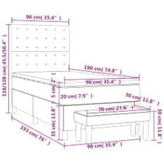 Petromila vidaXL Boxspring posteľ s matracom biela 90x190 cm umelá koža