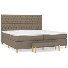 Petromila vidaXL Boxspring posteľ s matracom sivohnedý 200x200 cm látka