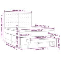 Petromila vidaXL Boxspring posteľ s matracom tmavosivá 140x200 cm látka