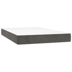 shumee Posteľný rám boxspring s matracom tmavosivý 90x190 cm zamat