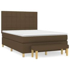 Petromila vidaXL Boxspring posteľ s matracom tmavohnedá 140x190 cm látka