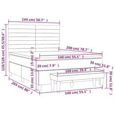 Petromila vidaXL Boxspring posteľ s matracom bledosivá 140x200 cm látka