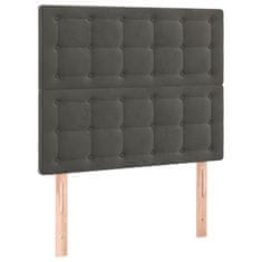 shumee Posteľný rám boxspring s matracom tmavosivý 90x190 cm zamat