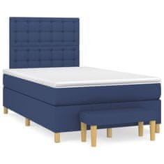 Petromila vidaXL Boxspring posteľ s matracom modrá 120x200 cm látka