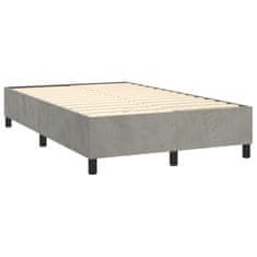 Vidaxl Posteľný rám na boxspring bledosivý 120x200 cm zamat