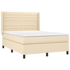 Petromila vidaXL Boxspring posteľ s matracom krémový 140x190 cm látka