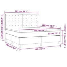 Petromila vidaXL Boxspring posteľ s matracom a LED čierna 160x200 cm umelá koža