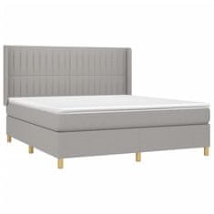 shumee Boxspring posteľ s matracom bledosivá 180x200 cm látka