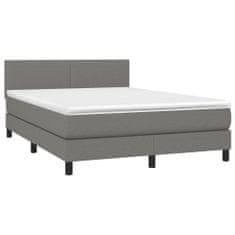 Petromila vidaXL Boxspring posteľ s matracom tmavosivá 140x190 cm látka