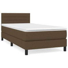 Petromila vidaXL Boxspring posteľ s matracom tmavohnedá 100x200 cm látka