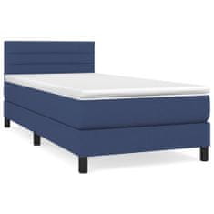 shumee Boxspring posteľ s matracom modrá 100x200 cm látka