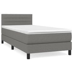 Petromila vidaXL Boxspring posteľ s matracom tmavosivá 100x200 cm látka