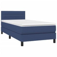 shumee Boxspring posteľ s matracom modrá 100x200 cm látka