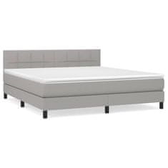 Petromila vidaXL Boxspring posteľ s matracom svetlosivá 100x200 cm látka